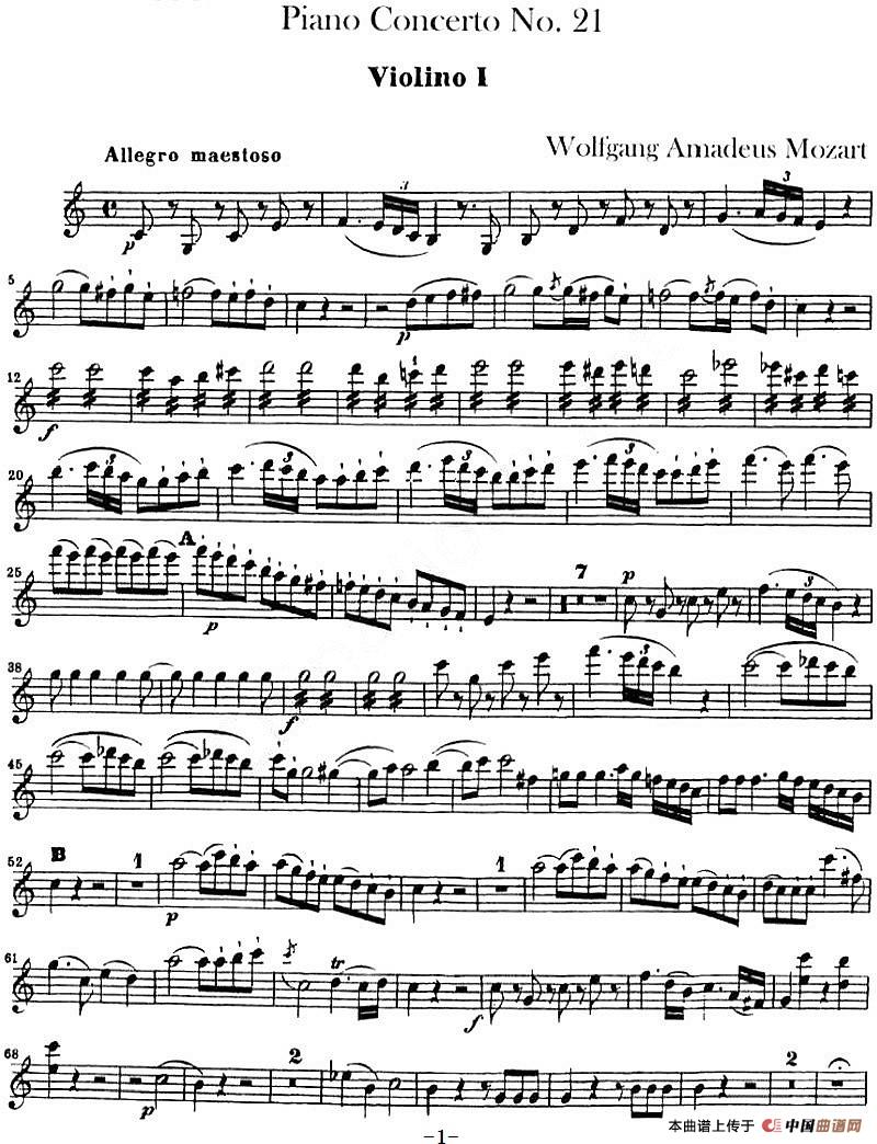 Piano Concerto No.21（第二十一号钢琴协奏曲）(1)_原文件名：Piano Concerto No.21（第二十一号钢琴协奏曲）莫扎特曲.jpg